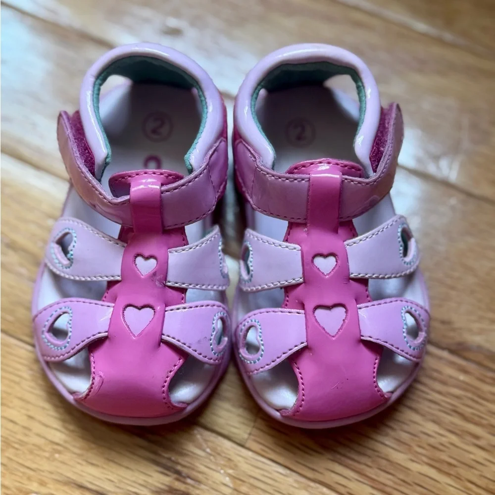 Pink Heart Kids Sandals